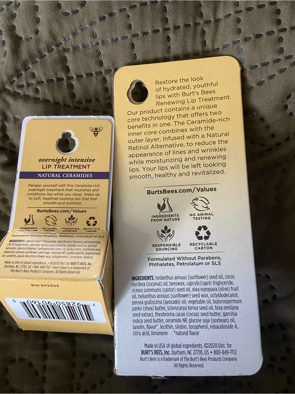 Burt's Bees Renewing Lip Treatment & Overnight Intensive Lip Treatment